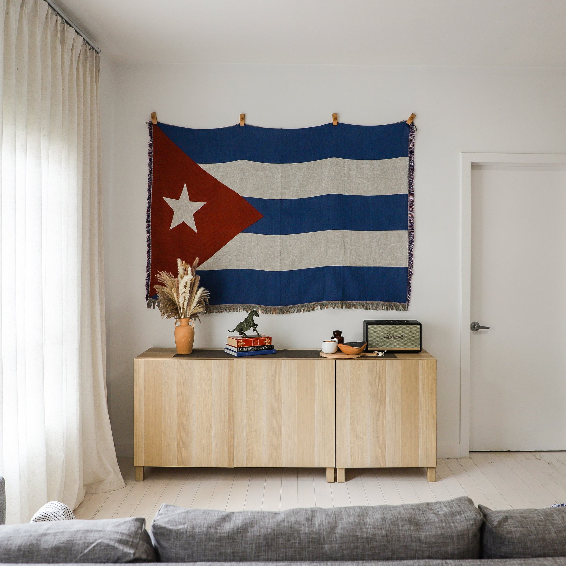 Cuba Flag Woven Throw Blanket