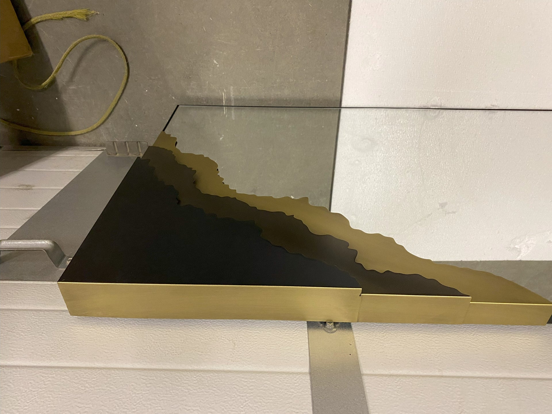 Contour Reflections: Dual-Tone Metal Frame Floor and Wall Mirror