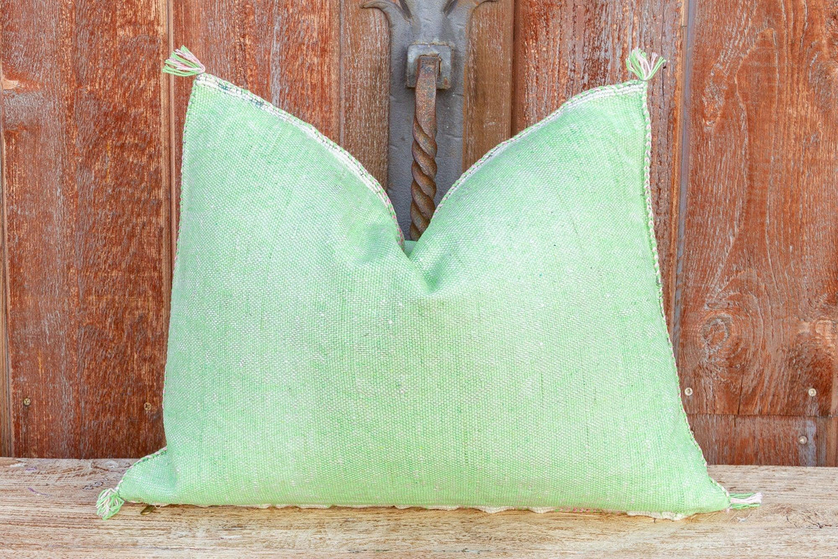 Kia Lumbar Moroccan Silk Rug Pillow