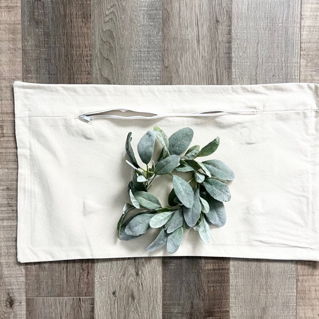 COVER ONLY: RECTANGLE NATURAL CREAM BOHO COVER (no insert)