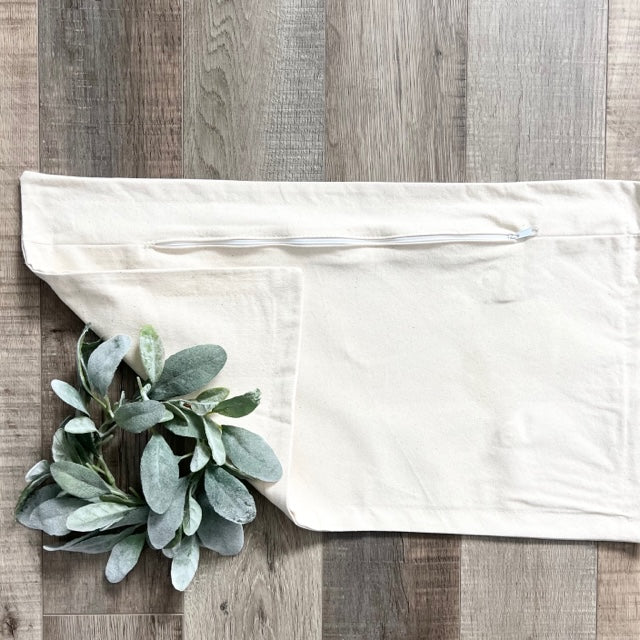 COVER ONLY: RECTANGLE NATURAL CREAM BOHO COVER (no insert)