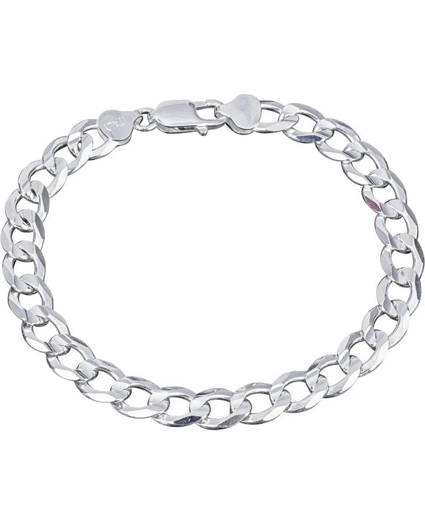 925 Solid Sterling Silver 8MM Chain Link Bracelets - 2 Styles - Gifts for You 'n Me