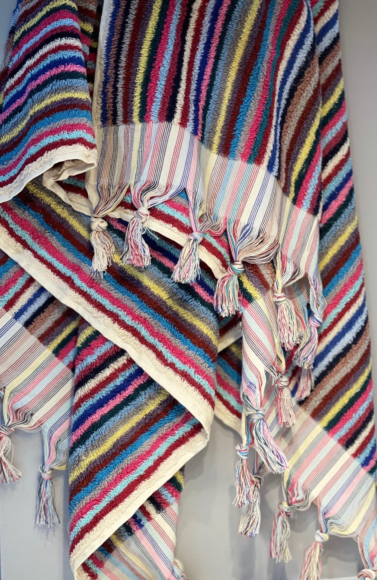 Bubble Striped Terry Hand Towel