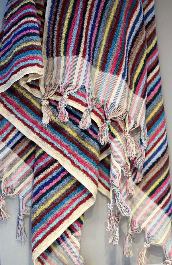 Bubble Striped Terry Hand Towel