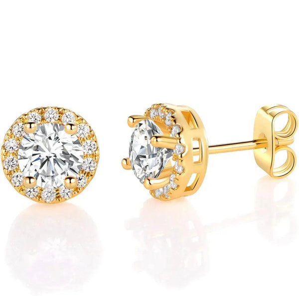 Halo Crystal Stud Earrings Unisex - Gifts for You 'n Me