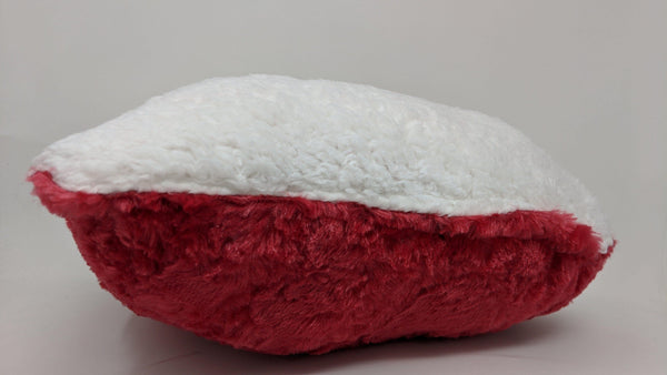 DaDa Bedding Luxury Romantic Valentine Heart Shaped Red Throw Pillow - 16” x 14”