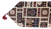 DaDalogy Bedding Elegant Woven Mughal Floral Tapestry Table Runner, Dark Noir Botanical Vintage Fleur (18197)