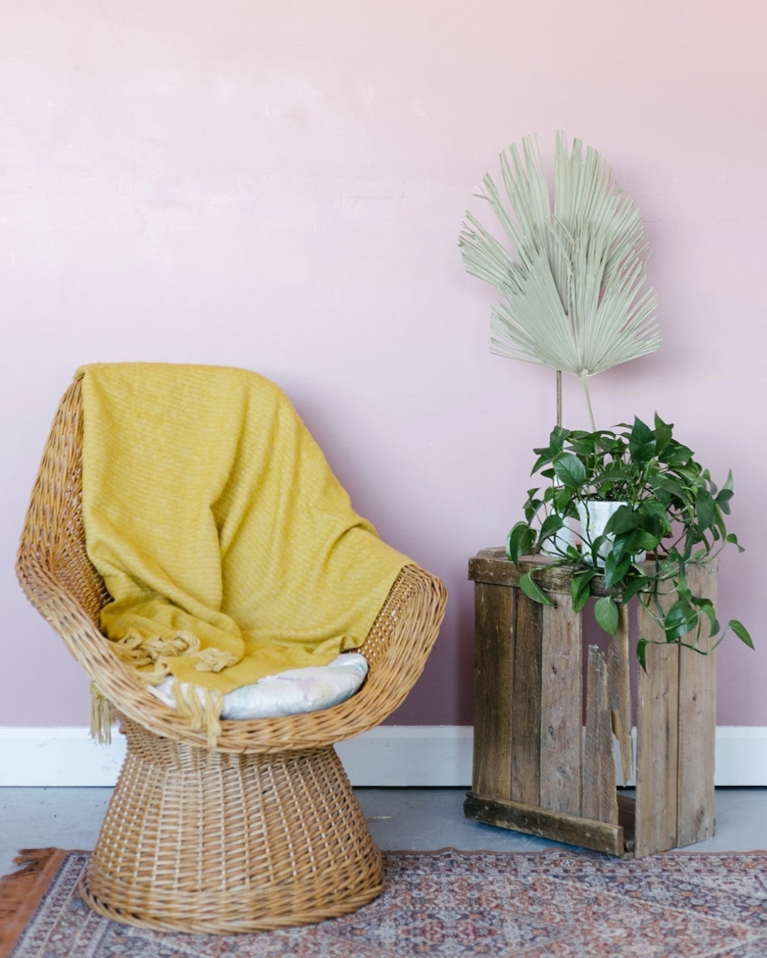 Natural Dried Palm Leaf - Set of 2