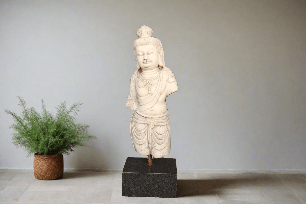 Yin Guanyin Marble Statue