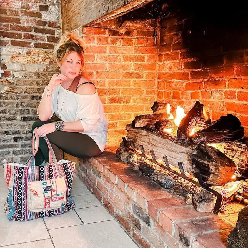 Recycled Travel Tote Mumbai Rice Love