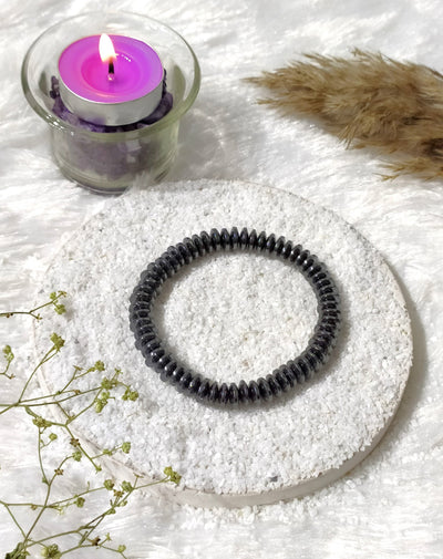 Rondelle Beads Hematite Bracelets, Healing Crystal Bracelets.