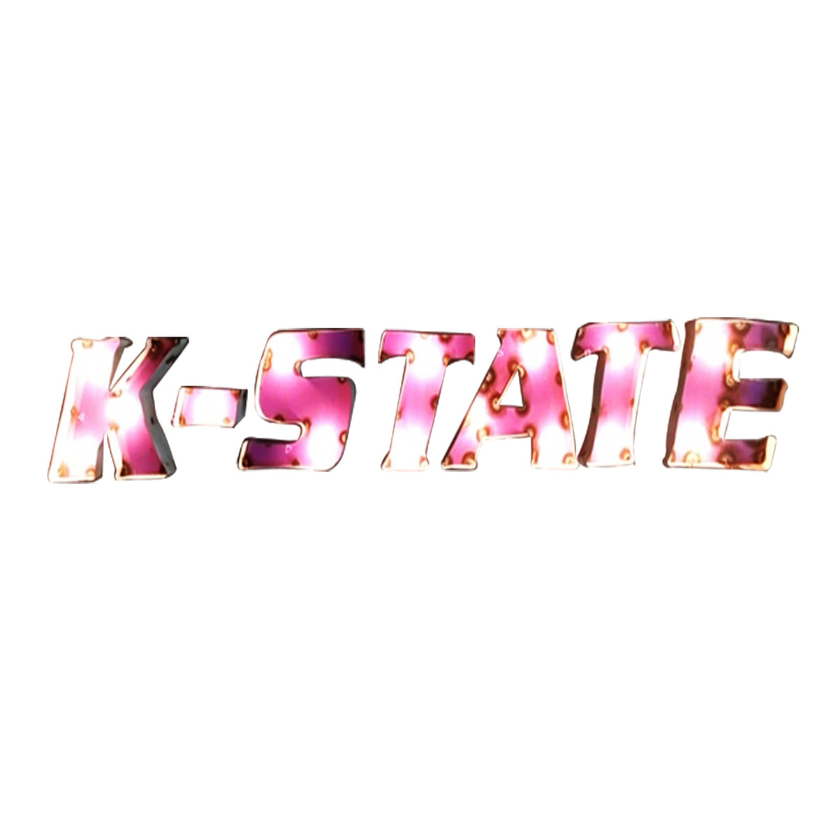 Kansas State Lighted Recycled Metal Wall Decor