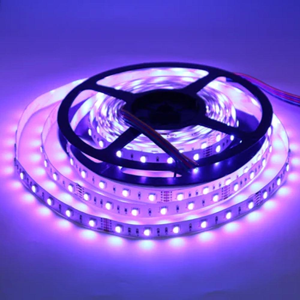 SL04 Strip Light RGB 5050 4.8W/ft 10mm DC12V Low Voltage LED Indoor IP20 UL SMD Tape Light
