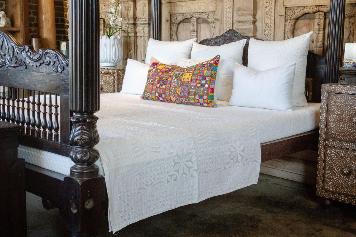 Pearl Applique Coverlet