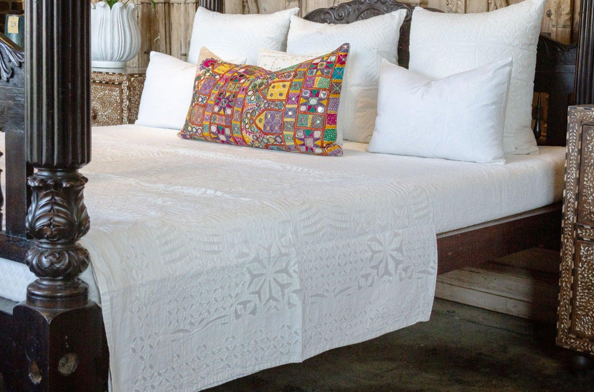Pearl Applique Coverlet