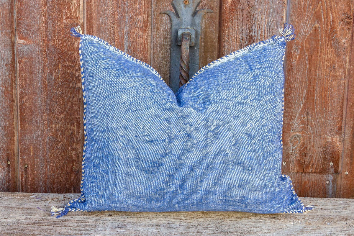 Shamri Lumbar Moroccan Silk Rug Pillow