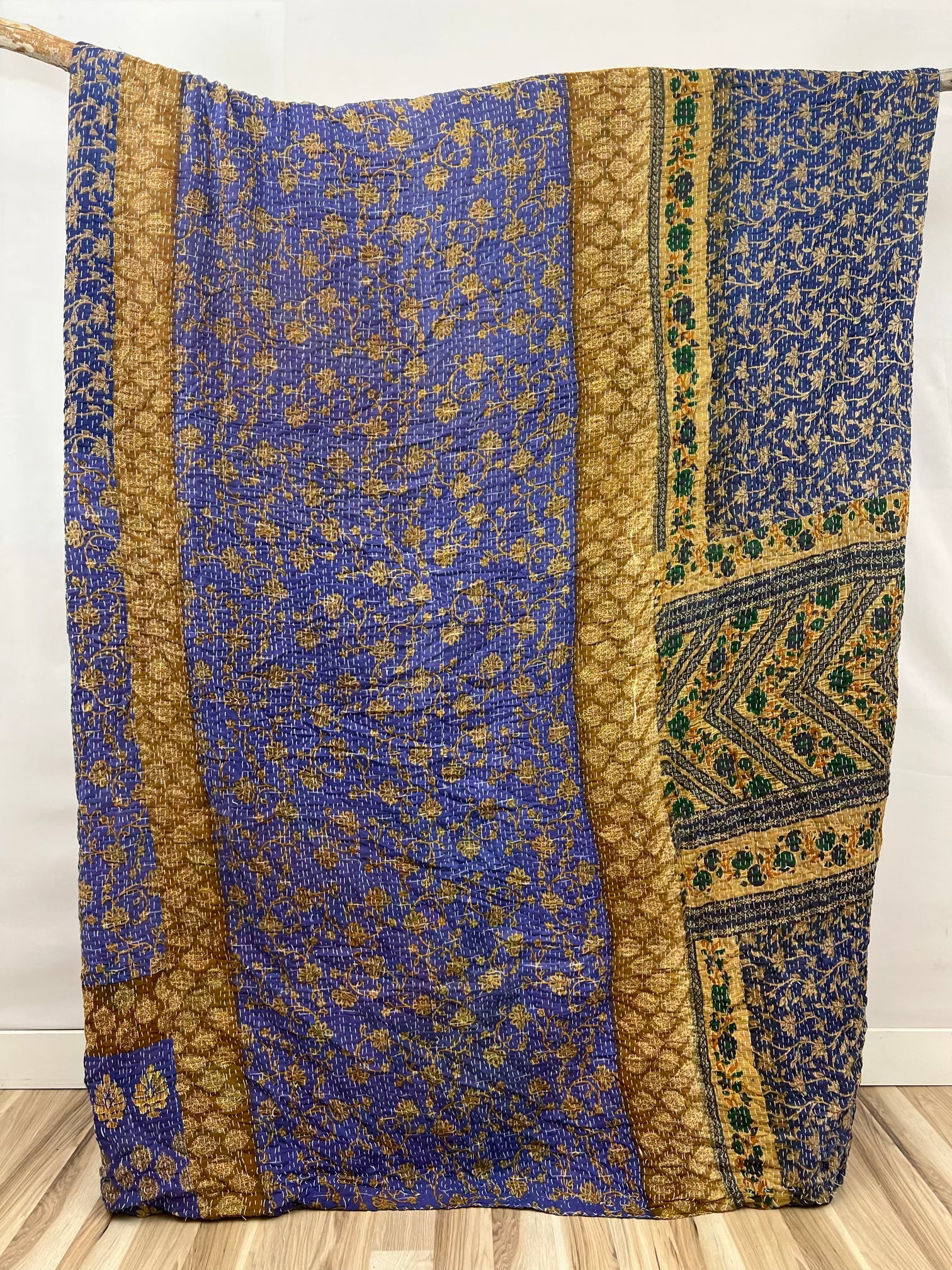 Patchwork Cotton Kantha Quilt King