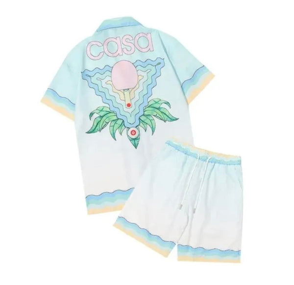 Men two piece luxury trendy summer fashion sets