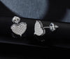 GRA Certified 0.26CT Heart Moissanite Earrings