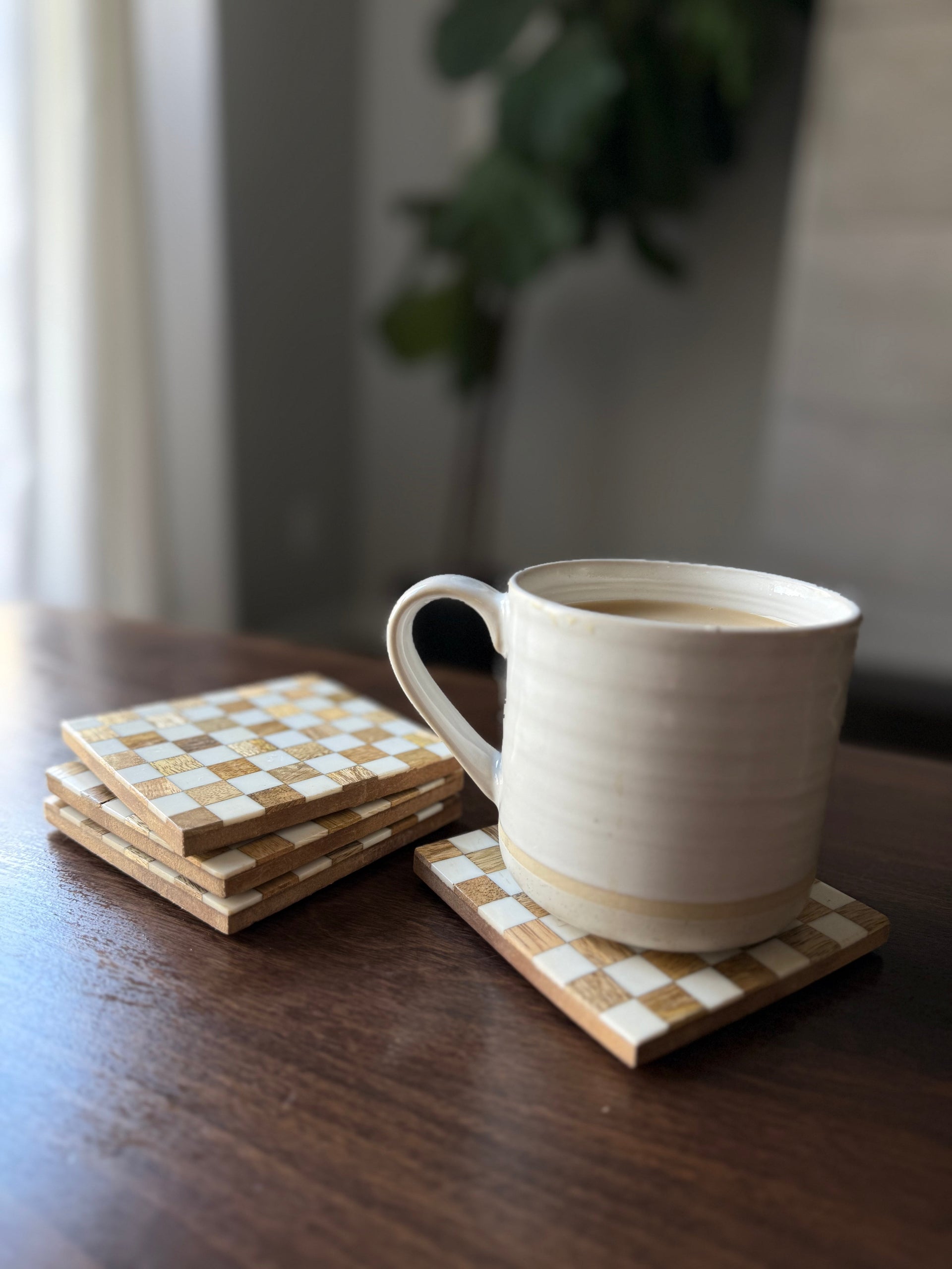 Coasters - marble + wood