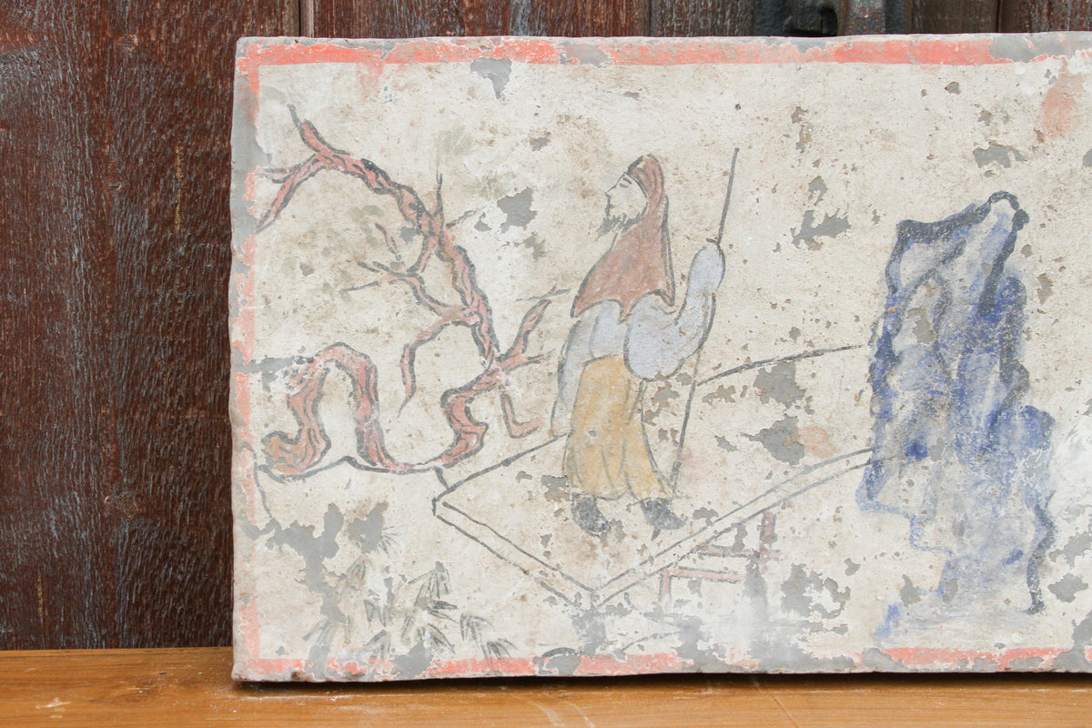 Lovely Hand-painted Liao Dynasty Style Mural Tile