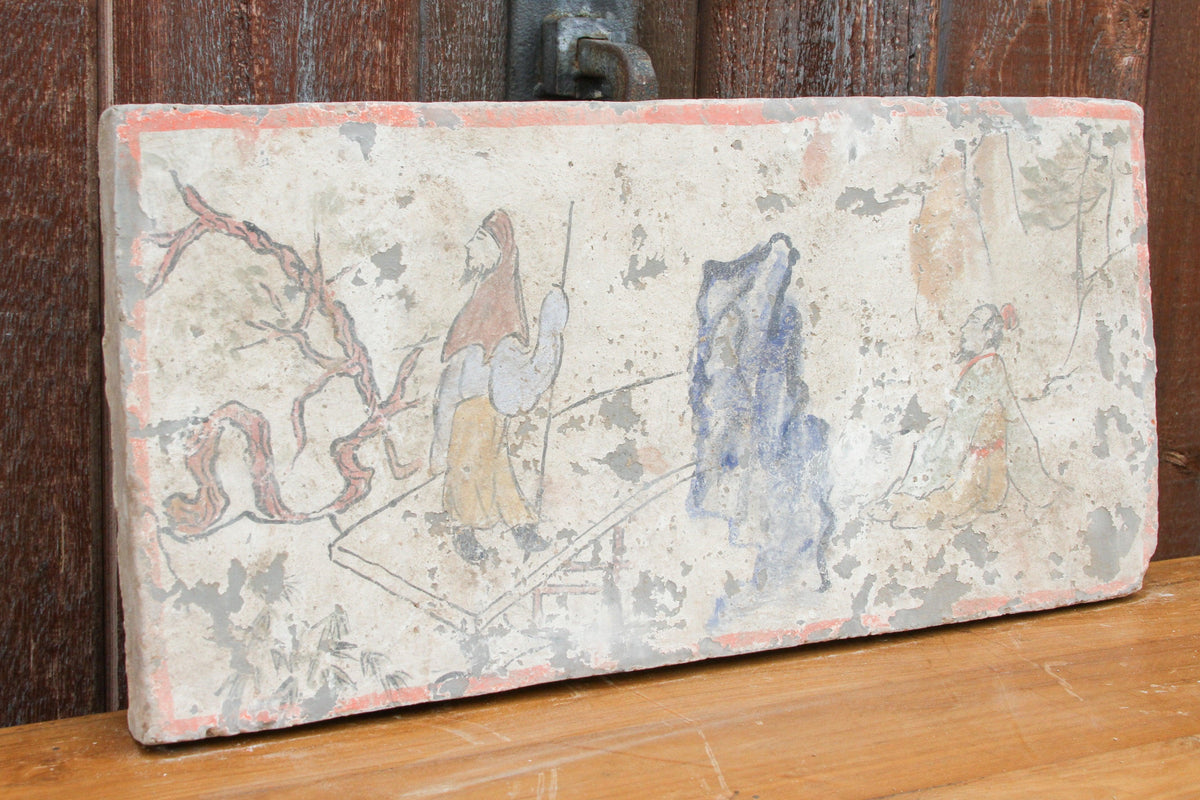Lovely Hand-painted Liao Dynasty Style Mural Tile