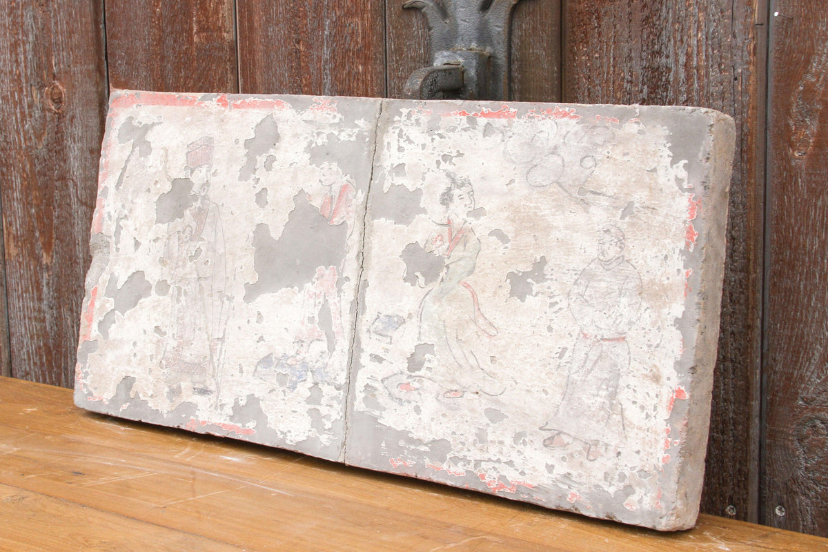 Hand-painted Daily Life Liao Dynasty Style Mural Tile