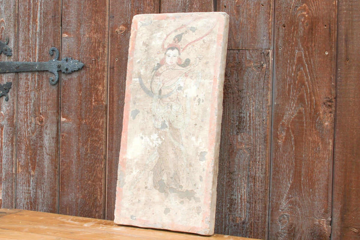Stunning Hand-painted Liao Dynasty Style Mural Tile