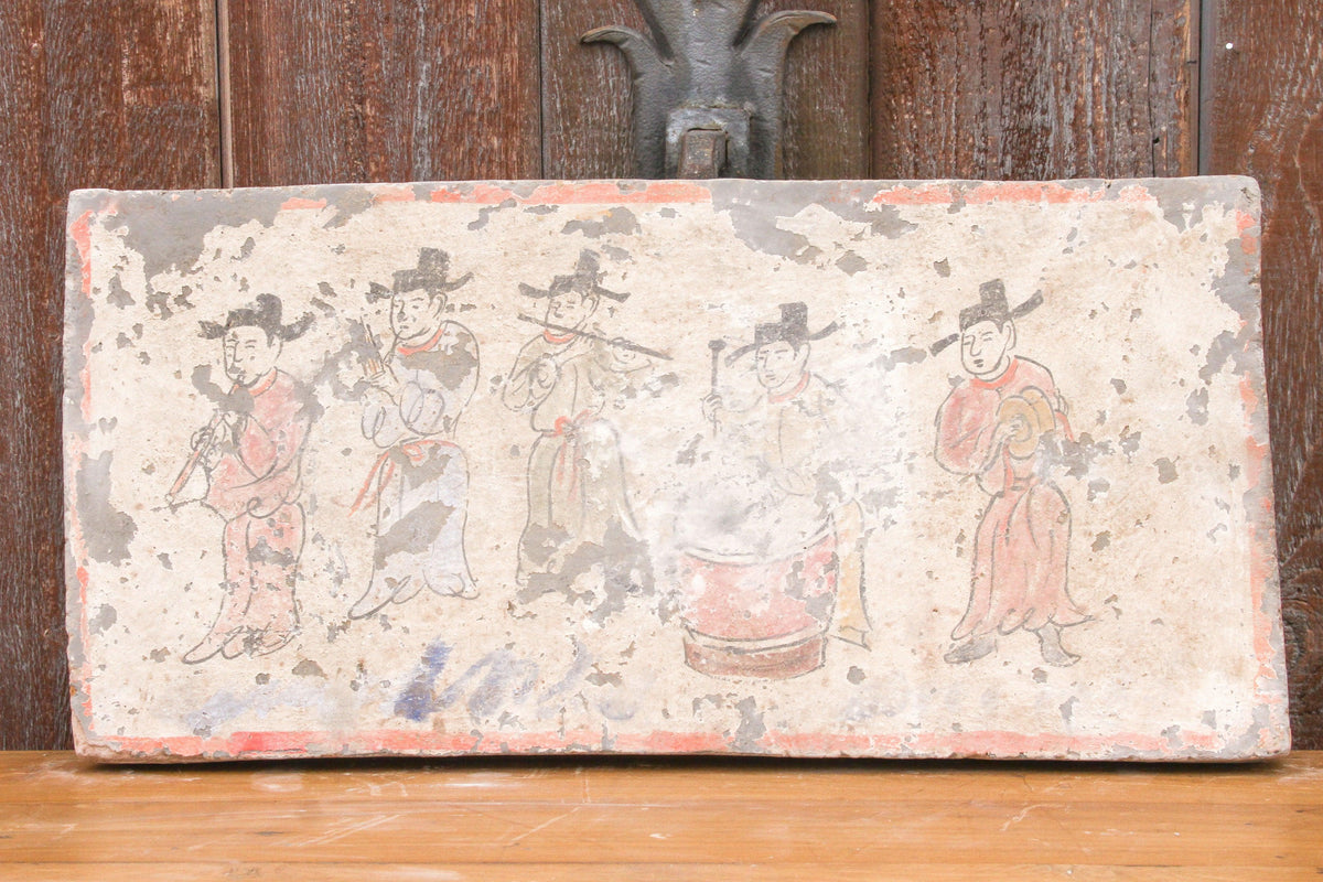 Hand-painted Musical Liao Dynasty Style Mural Tile