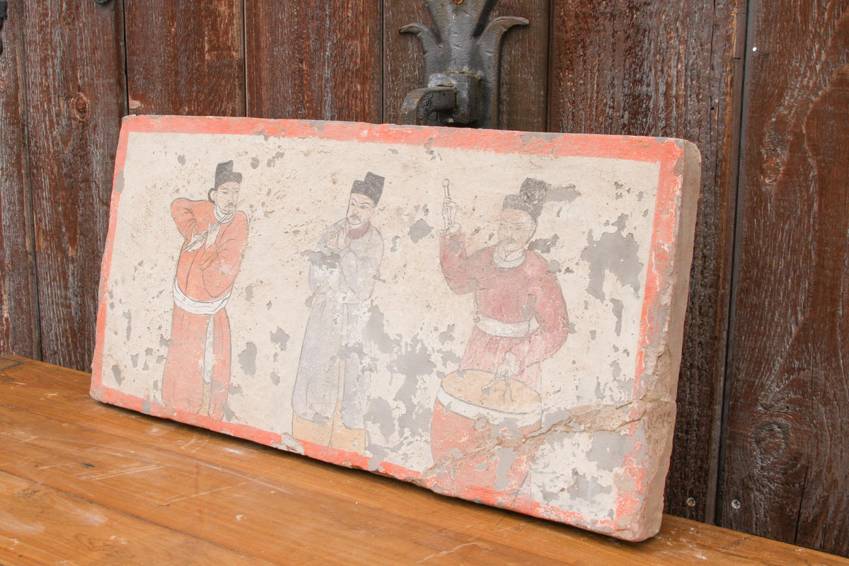 Mongolian Musicians Liao Dynasty Style Mural Tile
