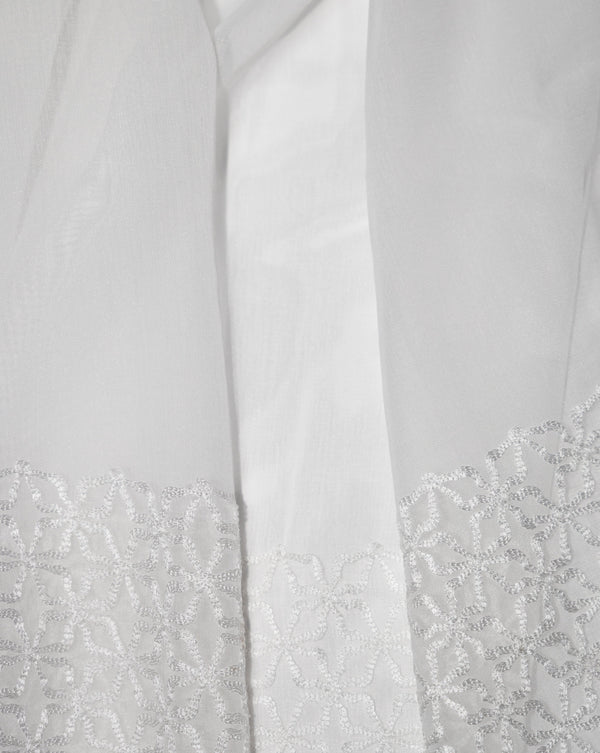Massa Classic Embroidered Sheer Grommet Curtain 80