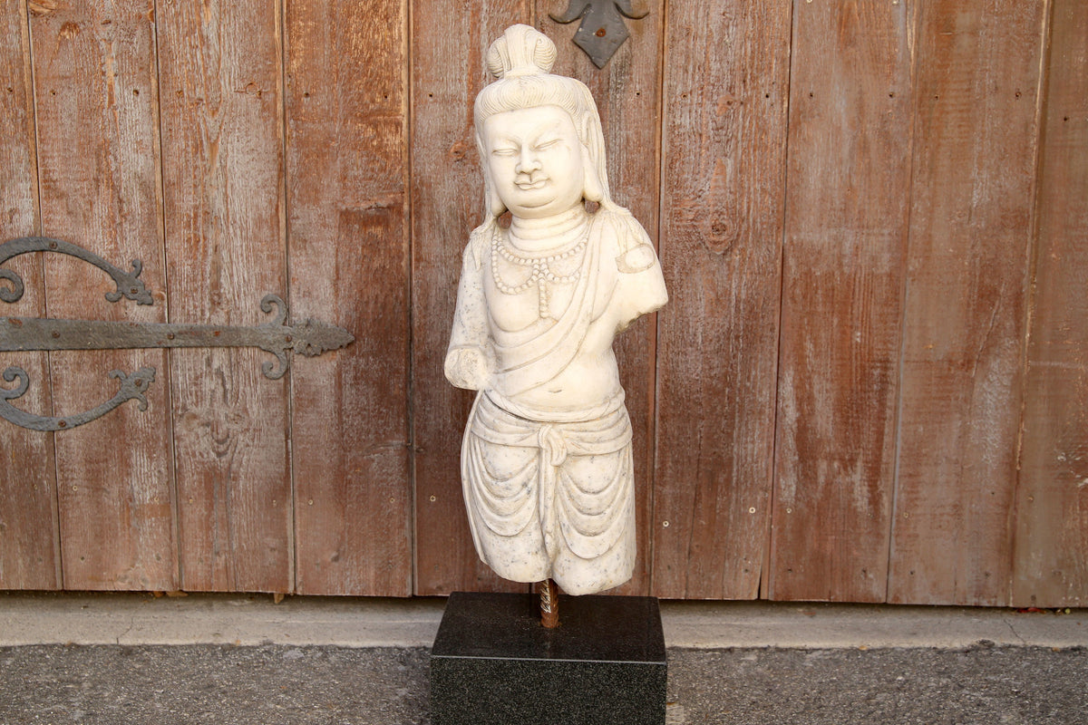 Yin Guanyin Marble Statue