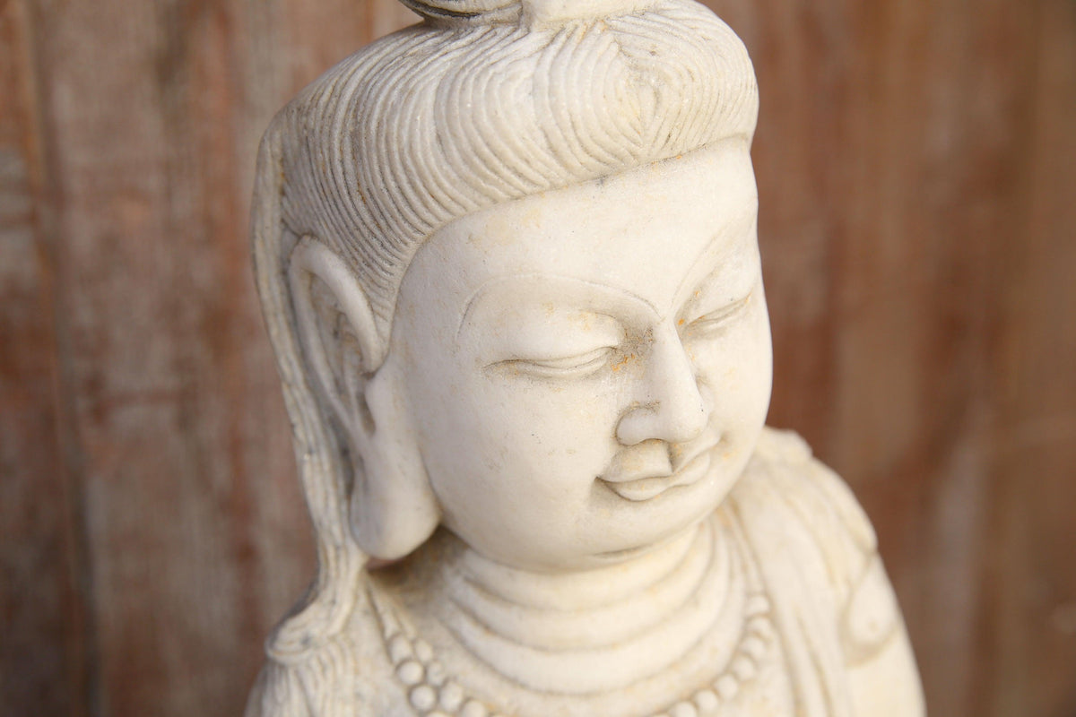 Yin Guanyin Marble Statue