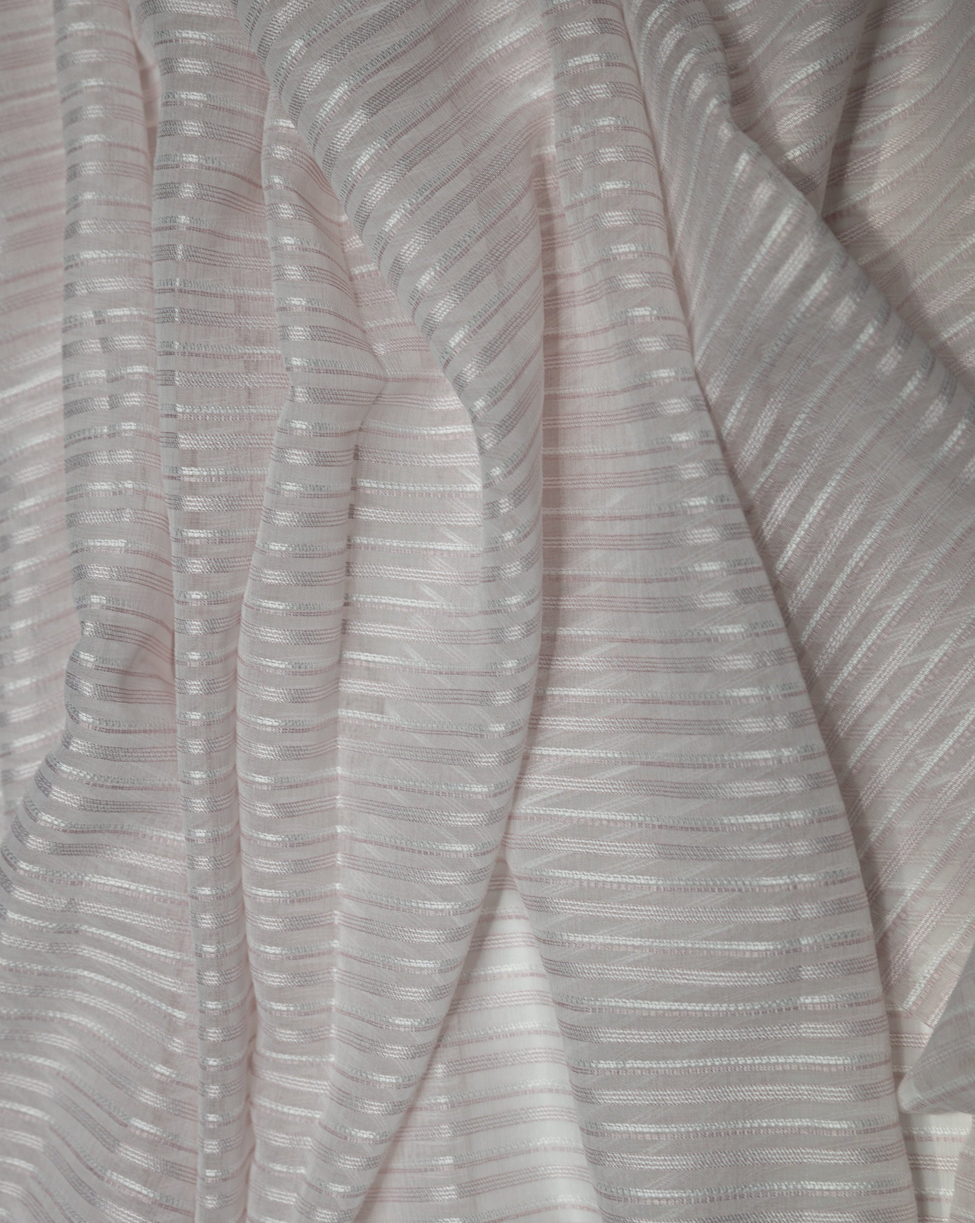 Imola Striped Jacquard Sheer Grommet Curtain