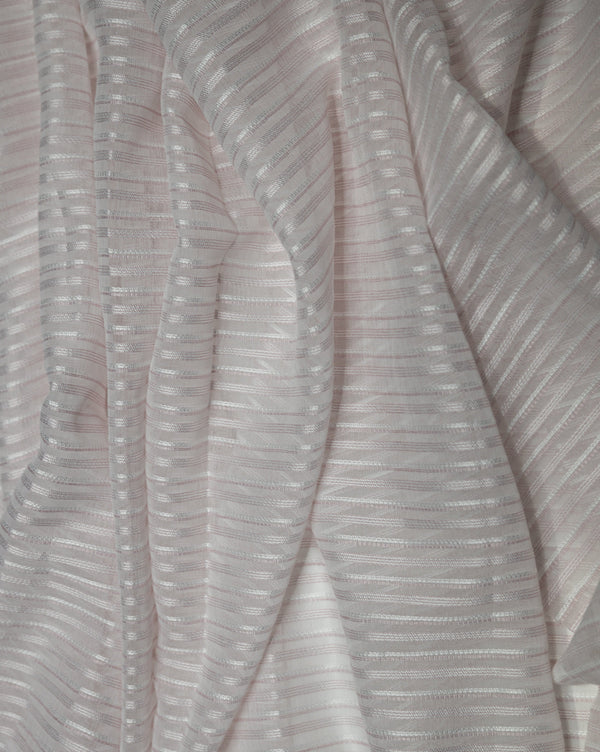 Imola Striped Jacquard Sheer Grommet Curtain