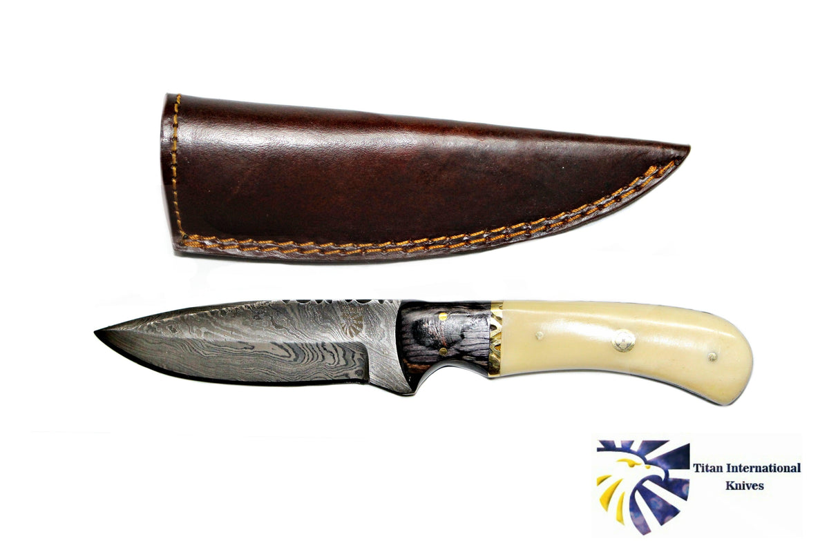 DAMASCUS STEEL HUNTING KNIFE BY TITAN TD-172
