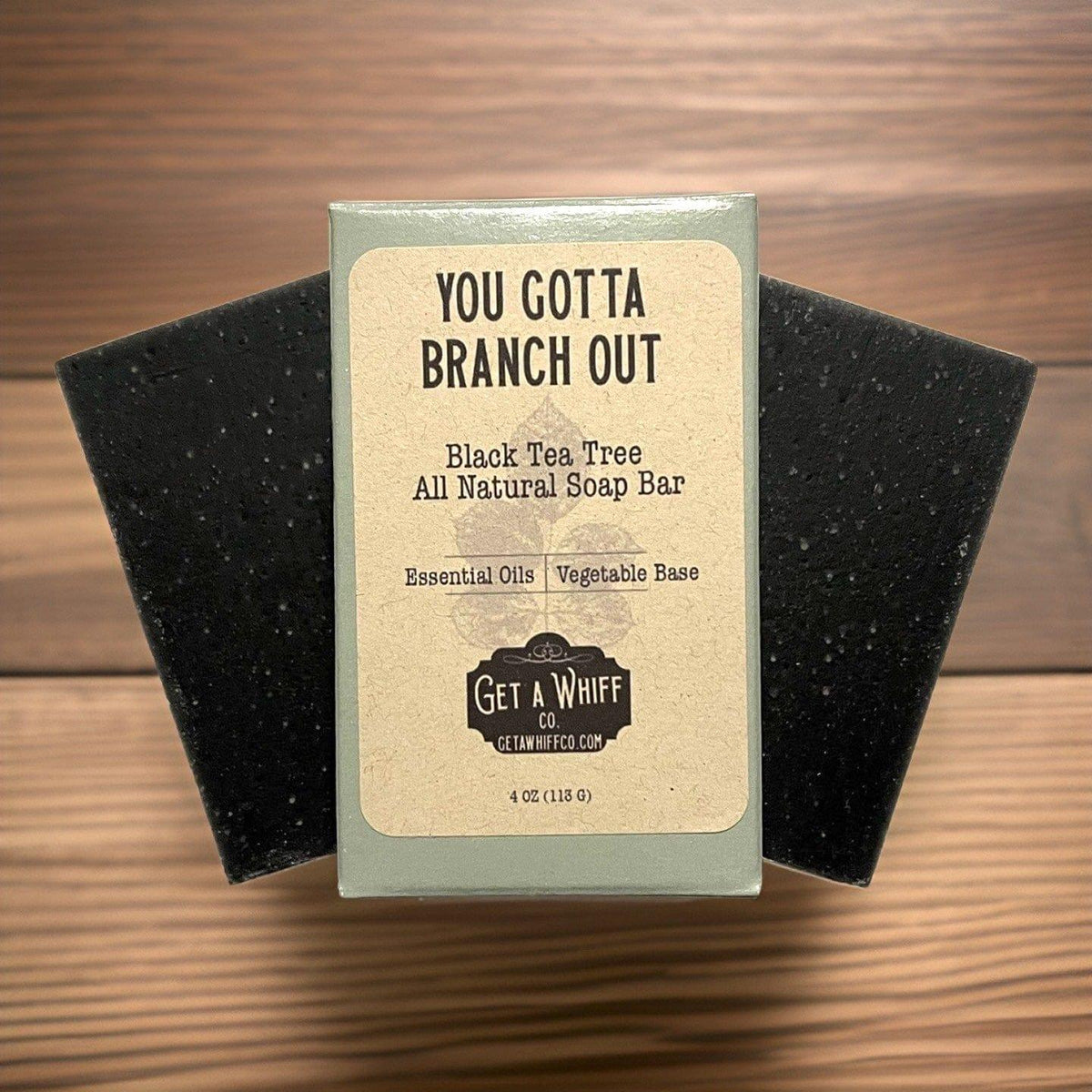 1 Bar - Natural Black Tea Tree Bar Soap