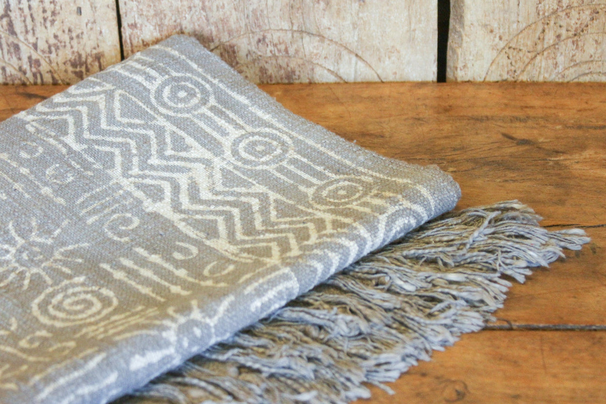 Tribal Taupe Batik Throw