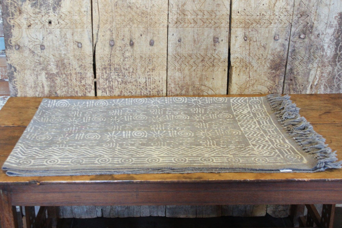Tribal Taupe Batik Throw