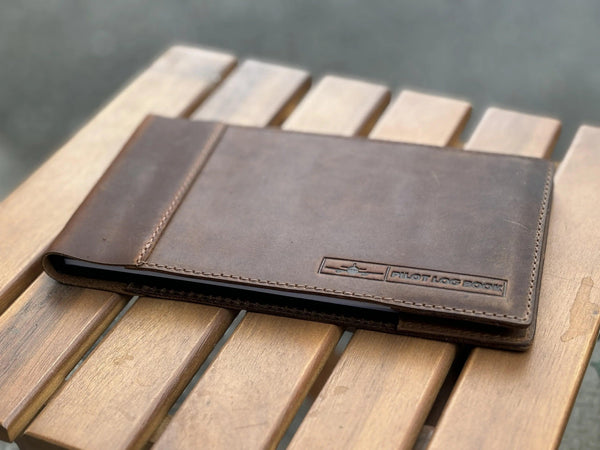 Premium Leather Pilot Log - Perfect Gift for Pilots - Pilot Journal - Gifts for You 'n Me