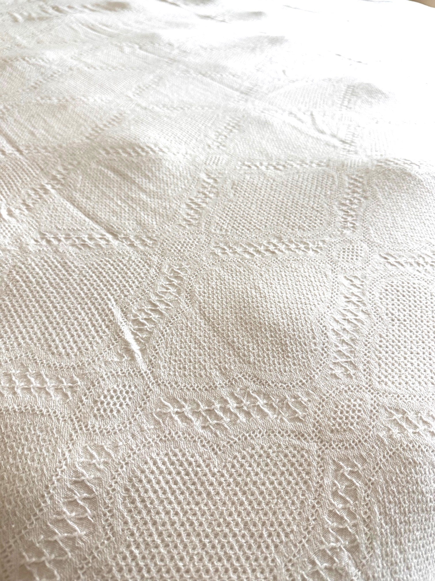 Cotton White Lace Bedspread