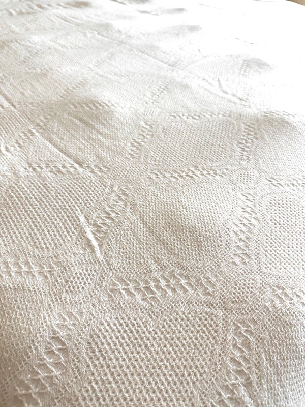 Cotton White Lace Bedspread