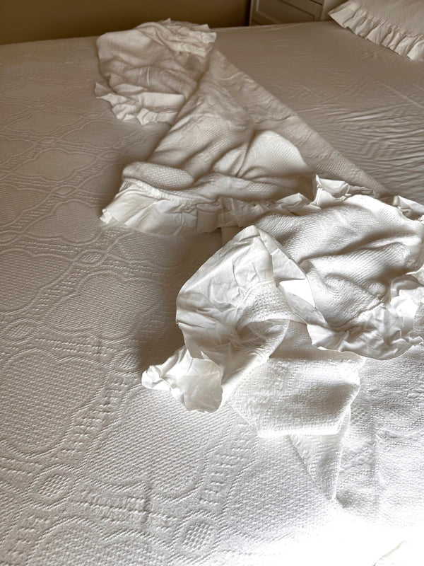 Cotton White Lace Bedspread