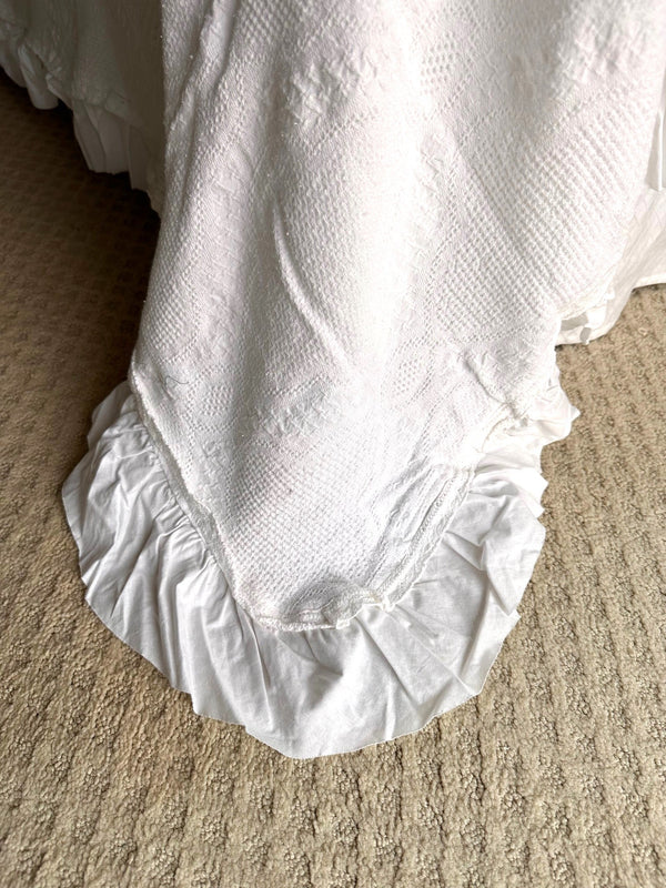 Cotton White Lace Bedspread