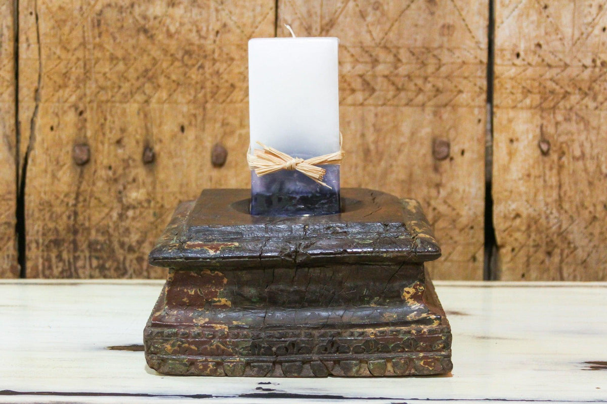 Carved Architectural Candle Holder