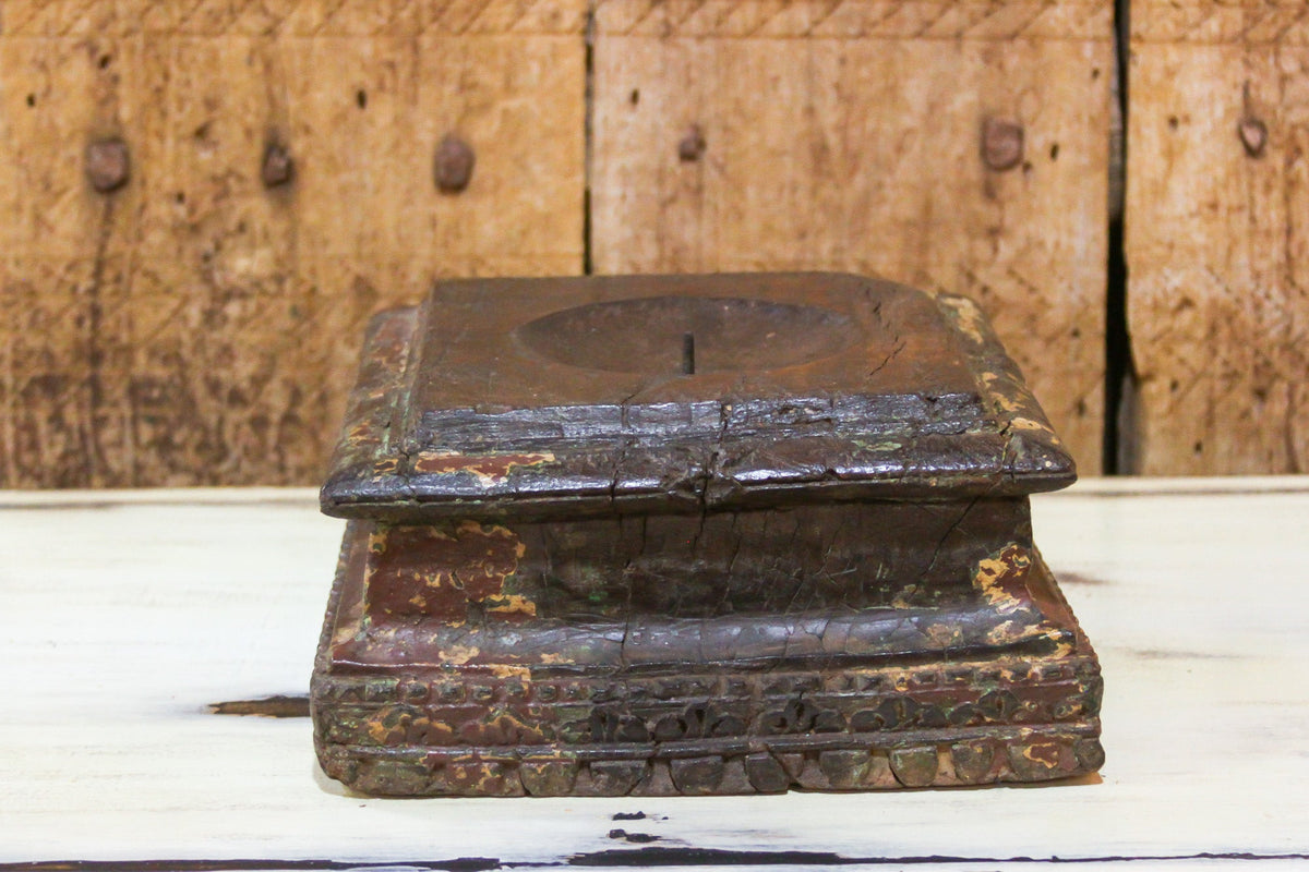 Carved Architectural Candle Holder