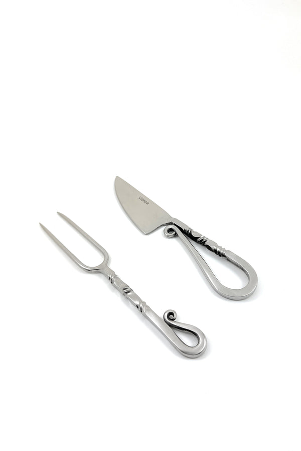 Designer Stainless Steel Carving Knife & Fork Set of 2