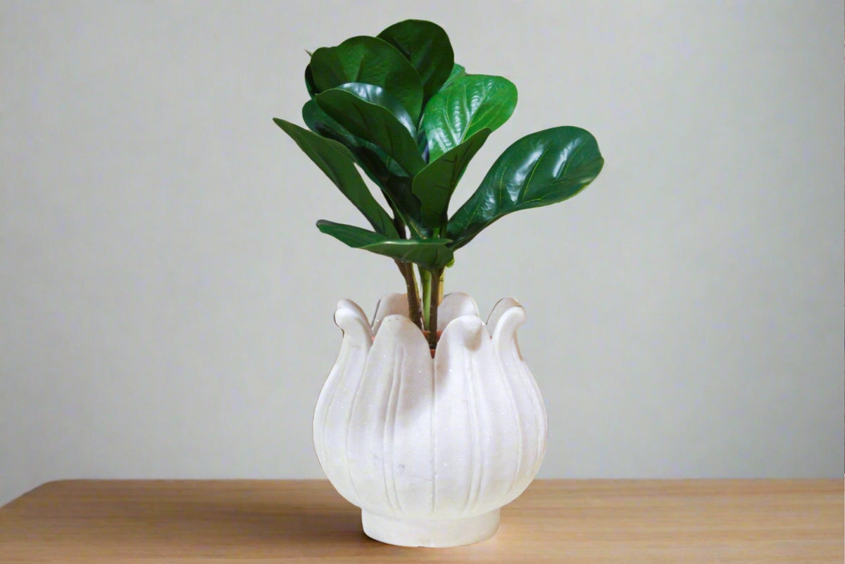 Marble Lotus Bud Vase
