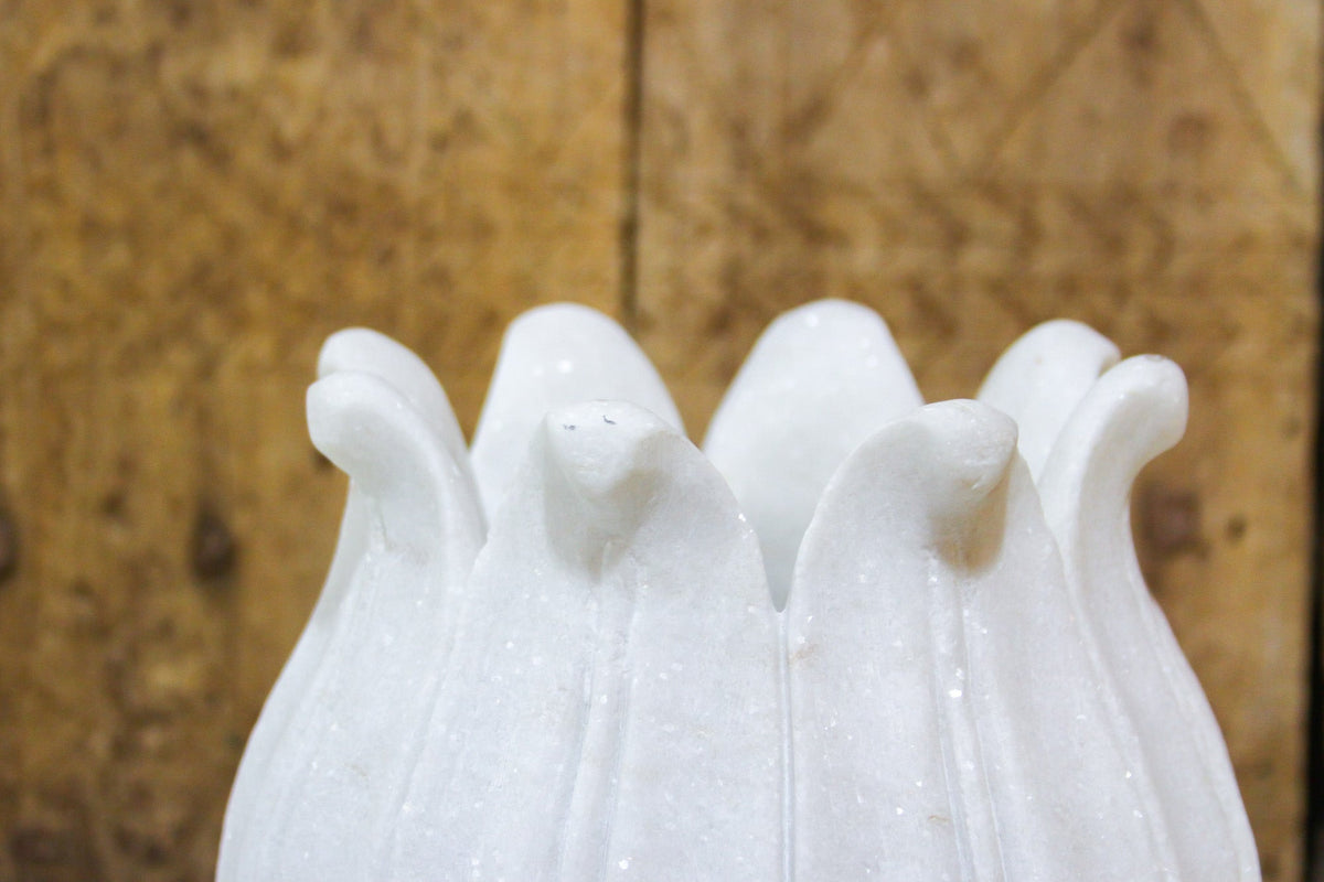Marble Lotus Bud Vase
