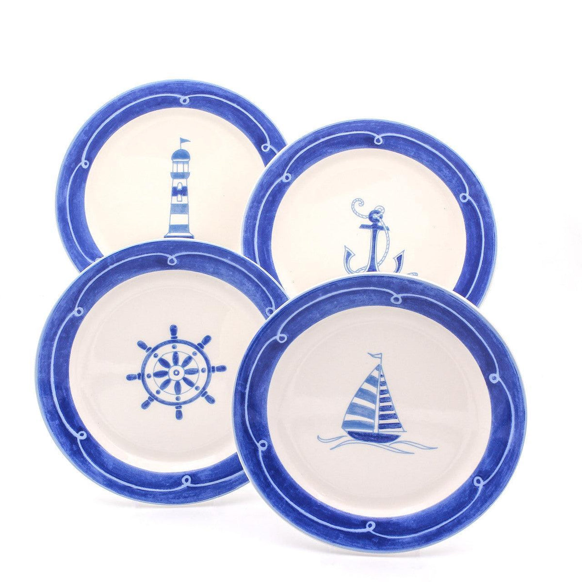 Ahoy Assorted Salad Plates, Set of 4